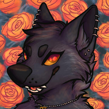 bianca smiling on a background of orange roses