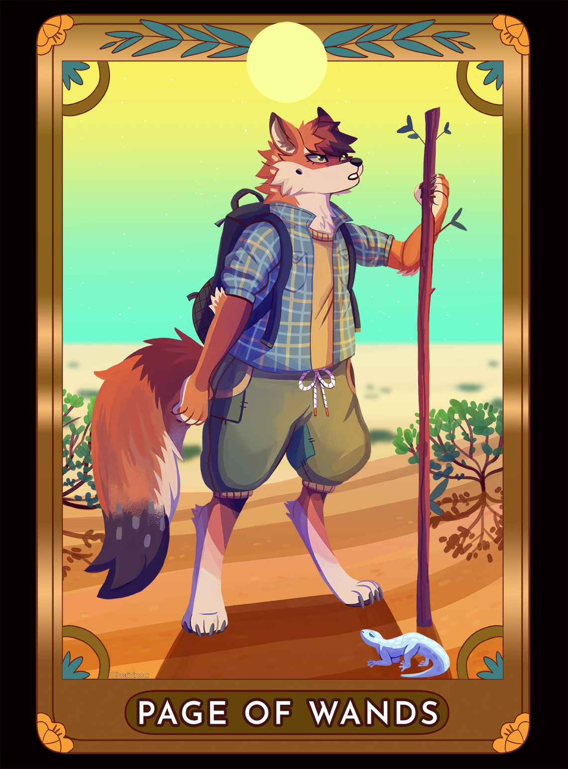 juniper as page of wands